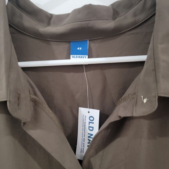 Old Navy Womens Button Up Shirt Dress Size‎ 4X Olive Green Minimalist - Picture 5 of 7